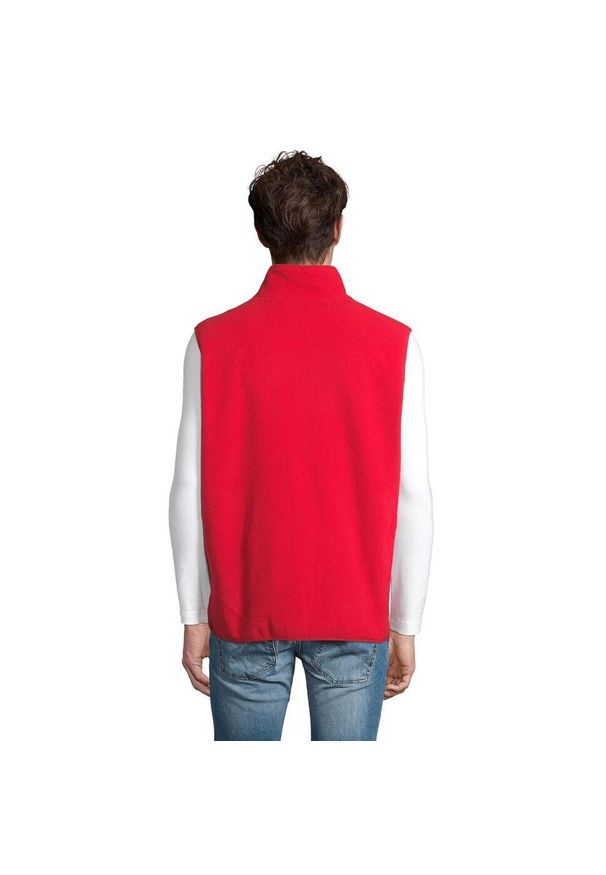 SOL'S - Ocieplacz Na Ciało Dla Dorosłych Unisex Factor Fleece Zapinany Na Zamek. Kolor: czerwony