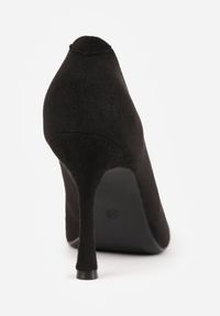 Born2be - Czarne Szpilki z Sercem z Cyrkoniami Evalyth. Okazja: na co dzień, na imprezę. Kolor: czarny. Obcas: na szpilce. Styl: elegancki, klasyczny, casual, wizytowy. Wysokość obcasa: średni #5