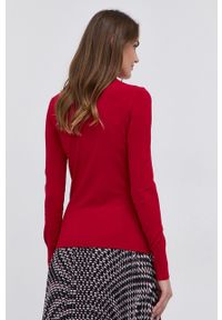 Karl Lagerfeld Sweter 216W2010 damski kolor czerwony. Okazja: na co dzień. Kolor: czerwony. Materiał: dzianina. Długość rękawa: długi rękaw. Długość: długie. Styl: casual #3