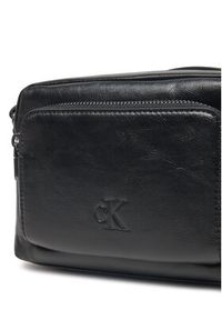 Calvin Klein Jeans Saszetka Tumbled Camera Bag Pu K50K512988 Czarny. Kolor: czarny. Materiał: skóra #4