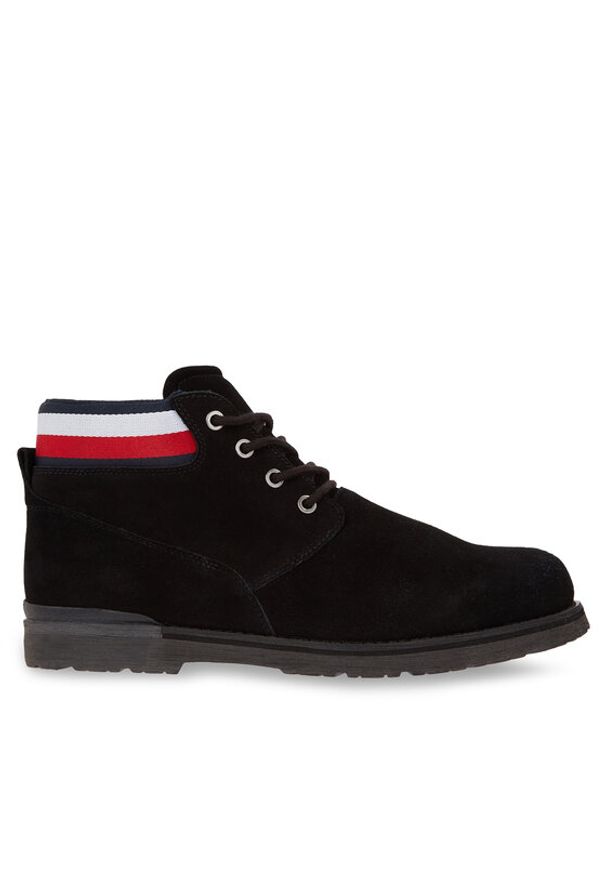 TOMMY HILFIGER - Tommy Hilfiger Trapery Core Hilfiger Suede Boot FM0FM04800 Czarny. Kolor: czarny