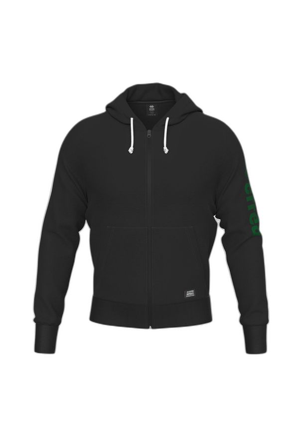 ERREA - Bluza z kapturem i zamkiem błyskawicznym Errea Essential. Typ kołnierza: kaptur. Kolor: czarny, wielokolorowy, zielony. Sport: fitness