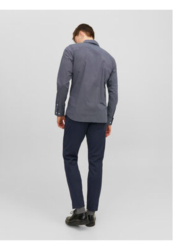 Jack & Jones Chinosy Marco 12237523 Granatowy Slim Fit. Kolor: niebieski. Materiał: syntetyk