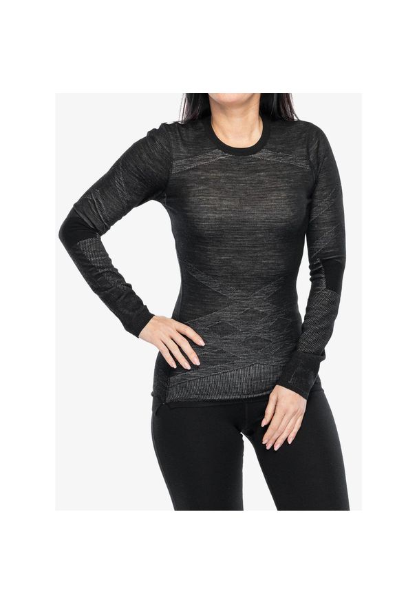 Bluza termoaktywna damska Smartwool Intraknit Merino 200 Crew. Kolor: czarny