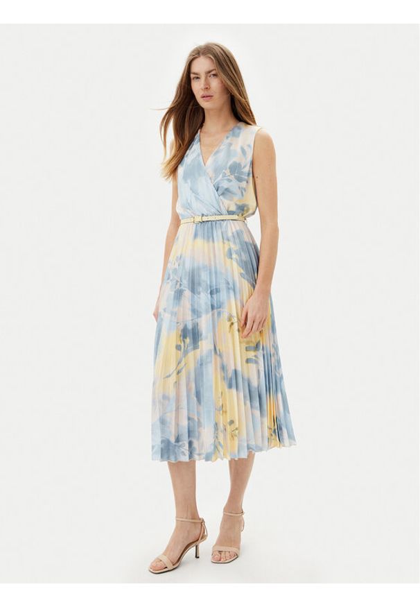 Rinascimento Sukienka koktajlowa CFC0123546003 Kolorowy Regular Fit. Materiał: syntetyk. Wzór: kolorowy. Styl: wizytowy