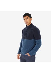 quechua - Polar turystyczny męski Quechua MH500. Kolor: niebieski. Materiał: materiał, poliester