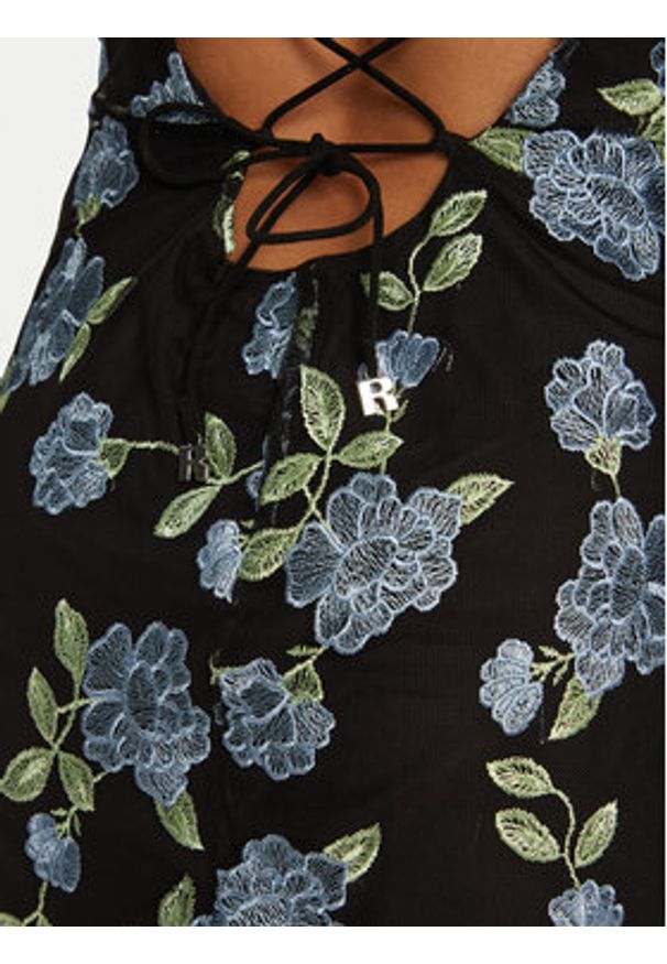 ROTATE Sukienka codzienna 113897 Czarny Regular Fit. Okazja: na co dzień. Kolor: czarny. Materiał: syntetyk. Typ sukienki: proste. Styl: casual