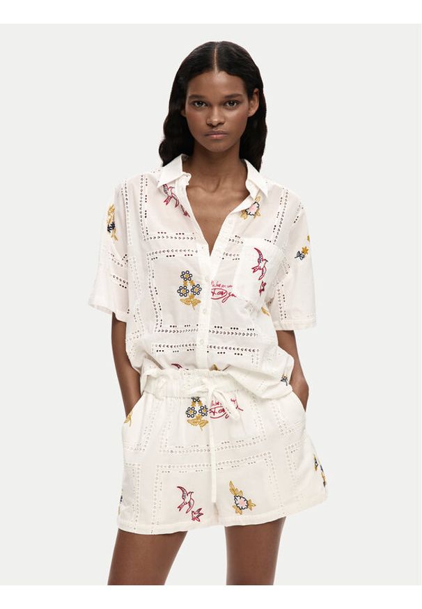 Desigual Koszula Martin 26SWCW30 Biały Regular Fit. Kolor: biały. Materiał: bawełna