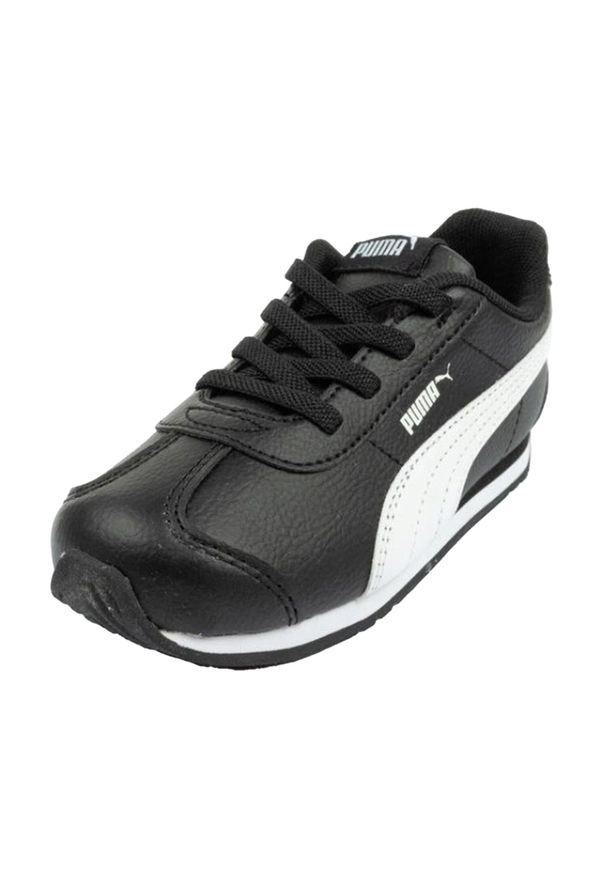 Puma - Dziecięce/Młodzieżowe Buty Sportowe Turin 3 Ze Skóry Ekologicznej. Kolor: czarny. Materiał: skóra ekologiczna. Sezon: zima. Styl: młodzieżowy, sportowy