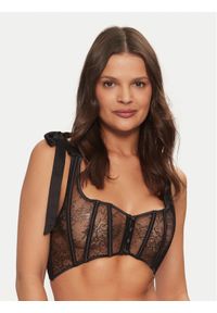 TwinSet - TWINSET Biustonosz z fiszbiną 242LL6JYY Czarny. Kolor: czarny. Materiał: syntetyk