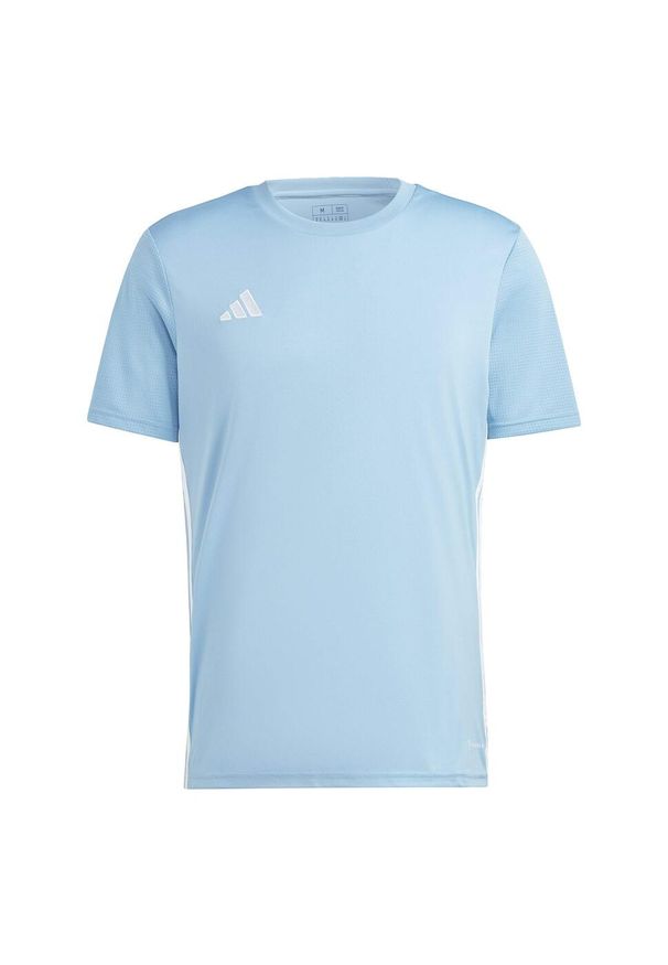 Adidas - Koszulka do piłki nożnej męska adidas Tabela 23 Jersey. Kolor: biały, wielokolorowy, niebieski. Materiał: jersey