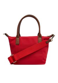 TOMMY HILFIGER - Tommy Hilfiger Torebka Popette Mini Tote AW0AW17709 Czerwony. Kolor: czerwony. Materiał: skórzane #4