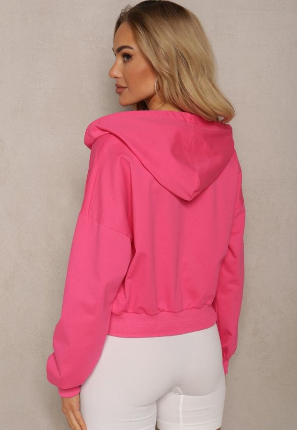 Renee - Fuksjowa Bluza Rozpinana z Wyszytą Emotką i Kapturem Cornoria. Okazja: na co dzień. Kolor: różowy. Materiał: dzianina. Długość rękawa: długi rękaw. Długość: długie. Styl: młodzieżowy, casual