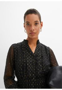 bonprix - Długa sukienka z połyskiem. Kolor: czarny. Styl: elegancki. Długość: maxi #2