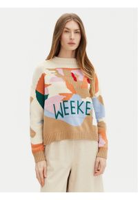 Weekend Max Mara Sweter 2515361181 Kolorowy Regular Fit. Materiał: bawełna. Wzór: kolorowy