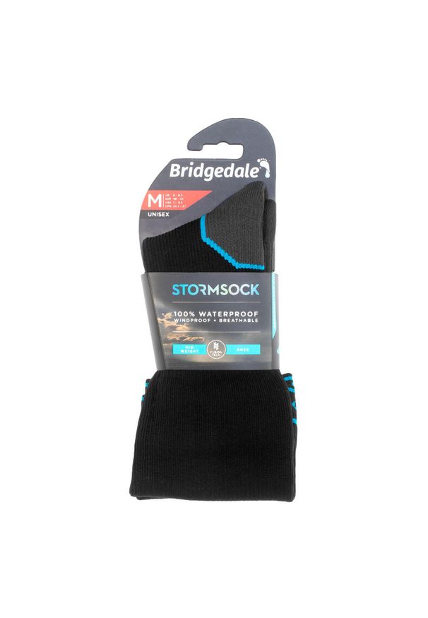 BRIDGEDALE - Skarpety wodoodporne Bridgedale StormSock Mid Knee - black/blue 36-39. Kolor: czarny, niebieski, wielokolorowy