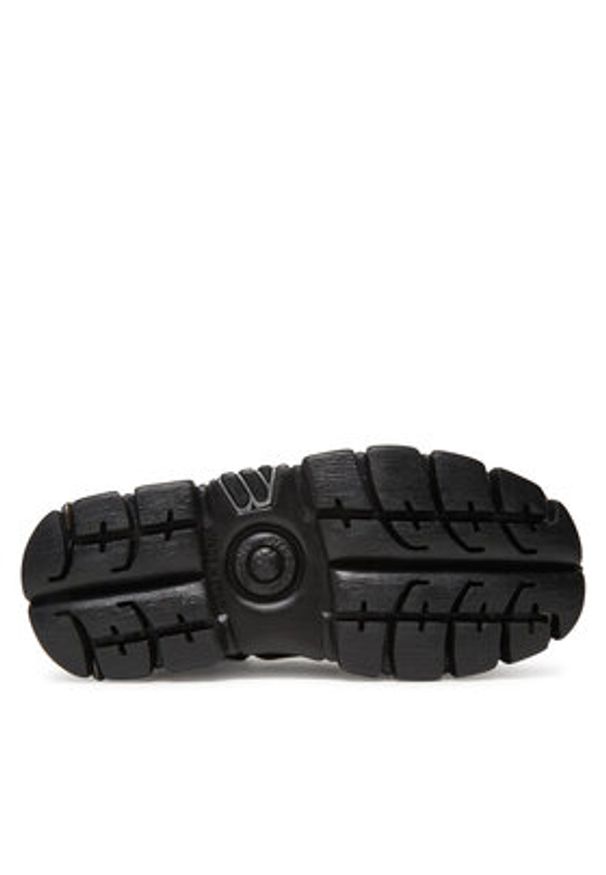 NEW ROCK Botki M-285C-S1 Czarny. Kolor: czarny. Materiał: skóra. Styl: rockowy