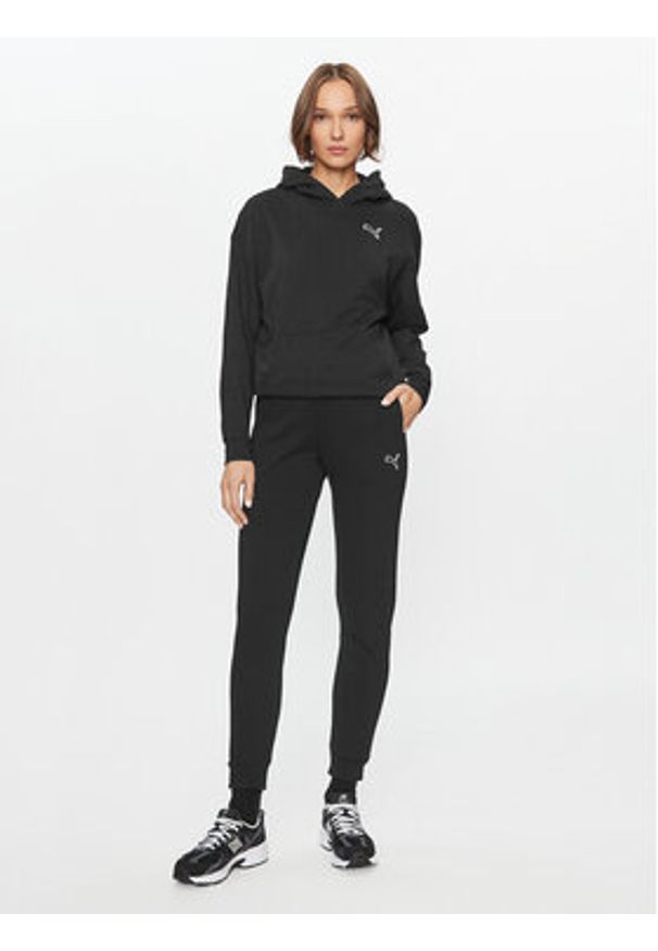 Puma Bluza Better Essentials 675988 Czarny Comfort Fit. Kolor: czarny. Materiał: bawełna