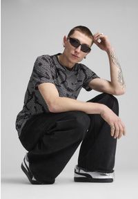 Puma - Męska koszulka Essentials Logo Lab PUMA Black. Kolor: czarny. Materiał: guma. Wzór: nadruk