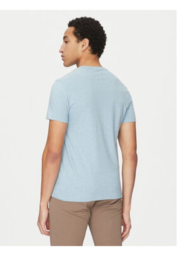 Polo Ralph Lauren T-Shirt 710671438420 Niebieski Slim Fit. Typ kołnierza: polo. Kolor: niebieski. Materiał: bawełna