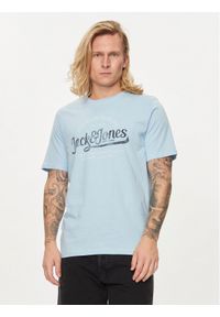 Jack & Jones - Jack&Jones T-Shirt Jprblulouie 12259674 Niebieski Regular Fit. Kolor: niebieski. Materiał: bawełna #1