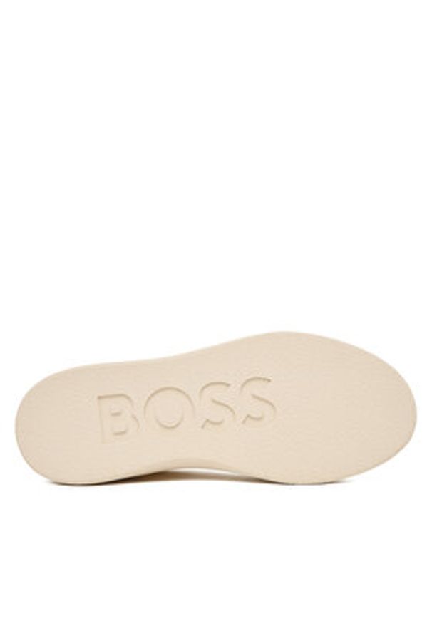 BOSS Sneakersy Everlynn 50563385 Écru. Materiał: skóra