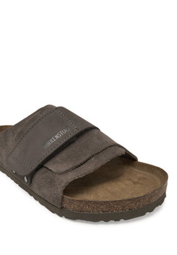 Birkenstock Klapki Kyoto 1029137 Brązowy. Kolor: brązowy. Materiał: zamsz, skóra