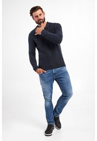 JOOP! Jeans - Sweter JOOP! JEANS. Typ kołnierza: kaptur. Materiał: bawełna, prążkowany. Wzór: ze splotem #2