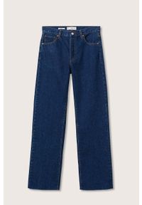 mango - Mango jeansy Nora damskie high waist. Stan: podwyższony. Kolor: turkusowy #10