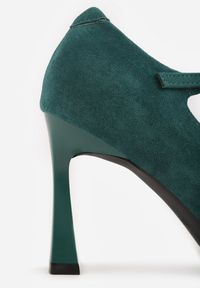 Renee - Zielone Szpilki Vices z Ozdobnymi Paskami Tamorniel. Okazja: do pracy. Zapięcie: pasek. Kolor: zielony. Obcas: na szpilce. Styl: elegancki, wizytowy #6