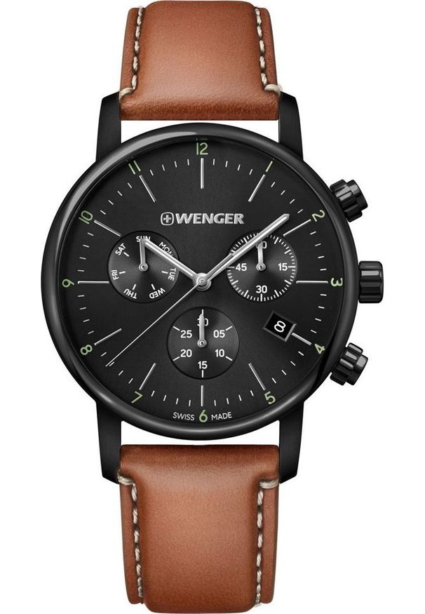 Zegarek Wenger Zegarek męski Wenger 01.1743.115 brązowy. Kolor: brązowy