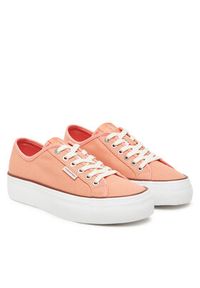 Calvin Klein Jeans Tenisówki Vulc Flatform Ctn Logo Tag YW0YW01838 Pomarańczowy. Kolor: pomarańczowy. Materiał: materiał #6