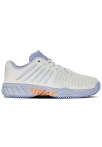 Buty do biegania damskie K-Swiss Express Light 3 Clay. Zapięcie: sznurówki. Kolor: wielokolorowy, różowy, fioletowy. Materiał: materiał, syntetyk, tkanina. Szerokość cholewki: normalna