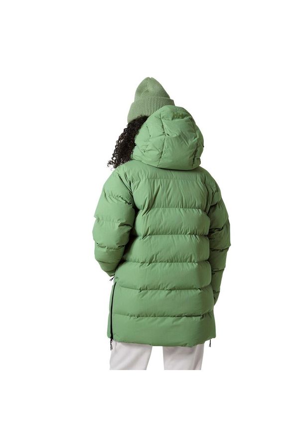 Kurtka uniwersalna damska Helly Hansen Aspire. Typ kołnierza: kaptur. Kolor: zielony. Materiał: syntetyk. Długość: długie. Sezon: zima. Styl: elegancki. Sport: turystyka piesza