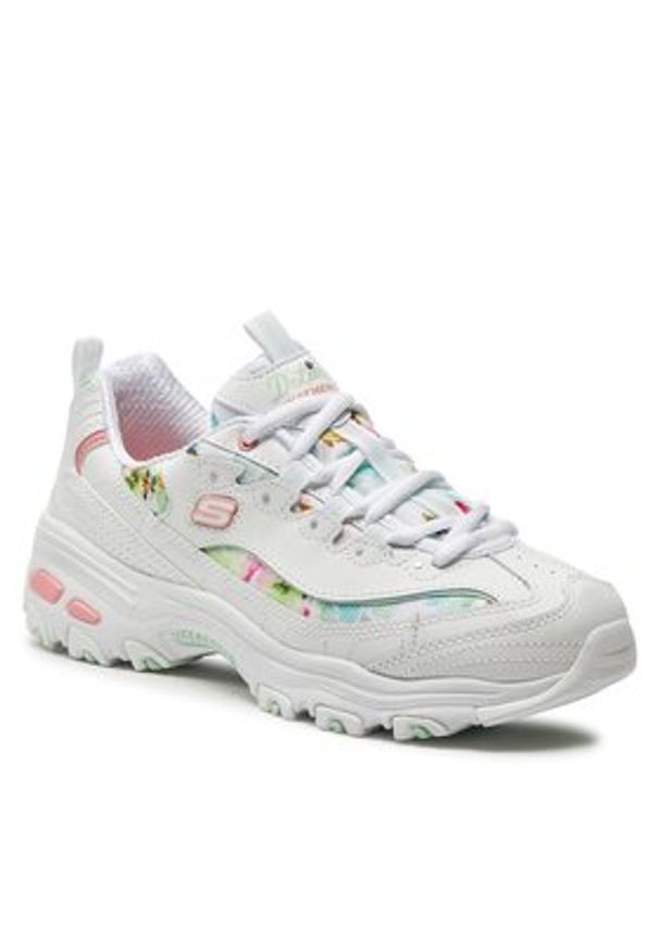 skechers - Skechers Sneakersy D'Lites-Blooming Fields 149794/WMLT Biały. Kolor: biały. Materiał: materiał