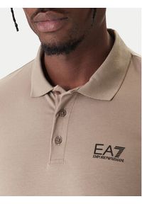 EA7 Emporio Armani Polo 8NPF14 PJVQZ U6167 Beżowy Regular Fit. Typ kołnierza: polo. Kolor: beżowy. Materiał: bawełna #5