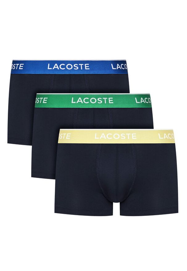 Lacoste Komplet 3 par bokserek 5H1297 Granatowy. Kolor: niebieski. Materiał: bawełna