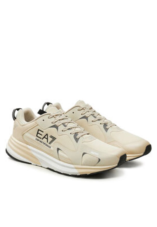 EA7 Emporio Armani Sneakersy X8X156 XK360 U064 Écru. Kolor: kremowy. Materiał: materiał