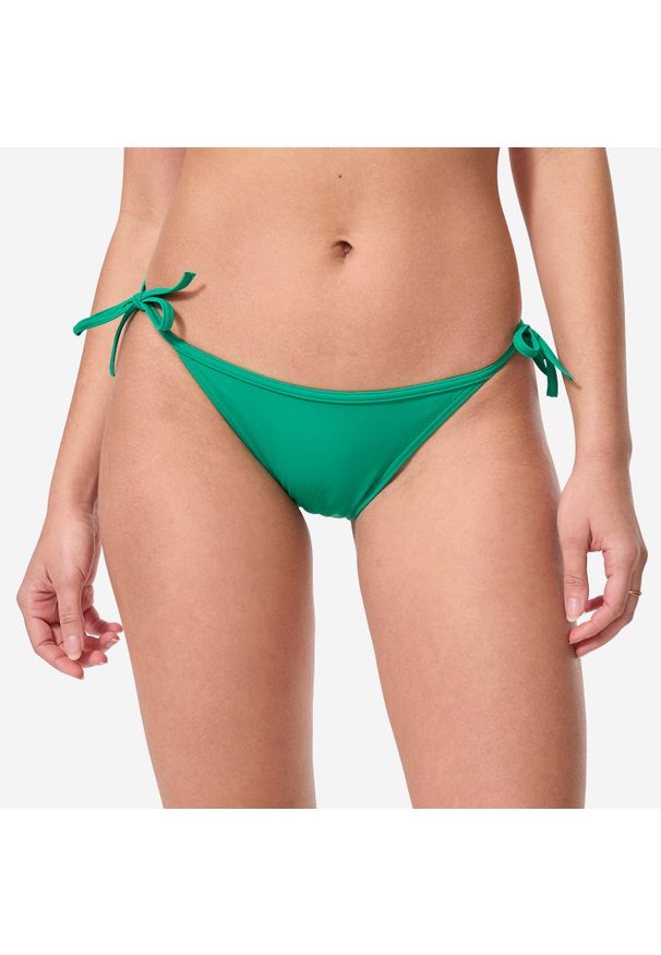 Dół kostiumu kąpielowego damski Decathlon Sofy. Kolor: zielony. Materiał: poliester, elastan, poliamid, materiał