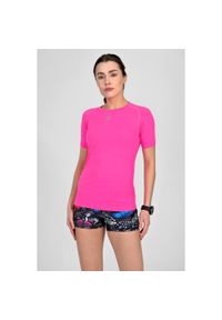 NESSI SPORTSWEAR - Koszulka z krótkim rękawem sportowa damska Nessi Sportswear Ultra. Kolor: różowy. Długość rękawa: krótki rękaw. Długość: krótkie. Sport: bieganie
