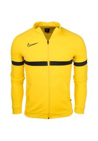 Bluza sportowa męska Nike Dri-FIT Academy 21 Knit Track Jacket. Kolor: żółty. Technologia: Dri-Fit (Nike)