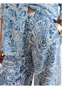 Lauren Ralph Lauren - LAUREN RALPH LAUREN Spodnie materiałowe 200P08927001 Niebieski jasny Wide Leg. Kolor: niebieski. Materiał: len #4