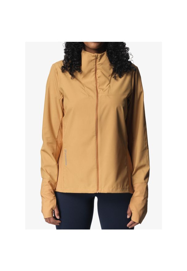 Kurtka do biegania damska Houdini Pace Wind Jacket. Kolor: pomarańczowy. Sport: turystyka piesza