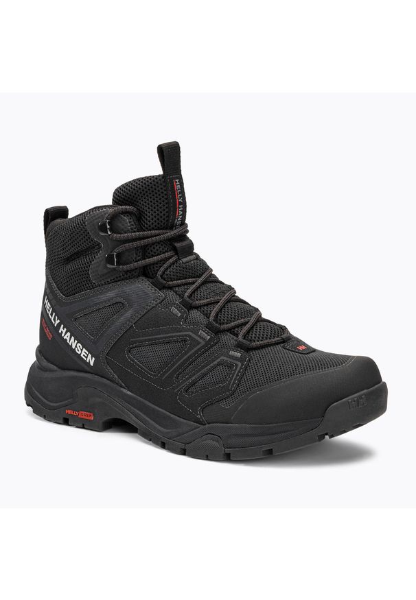 Buty trekkingowe męskie Helly Hansen Stalheim HT. Wysokość cholewki: za kostkę. Zapięcie: sznurówki. Kolor: czarny. Materiał: syntetyk, tkanina, materiał. Szerokość cholewki: normalna. Sport: turystyka piesza