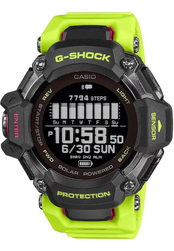 G-Shock - Zegarek Męski G-SHOCK Heart Rate Monitor G-Squad GBD-H2000-1A9ER. Rodzaj zegarka: cyfrowe. Materiał: tworzywo sztuczne