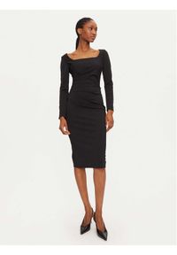 Rinascimento Sukienka koktajlowa 1000769142439 Czarny Regular Fit. Kolor: czarny. Materiał: syntetyk. Styl: wizytowy #1