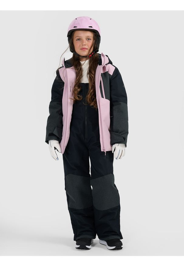 4f - 4F Kurtka snowboardowa membrana 10000 dziewczęca - różowa 158 (12-13 lat). Kolor: różowy. Materiał: poliester, materiał. Sezon: lato. Styl: sportowy