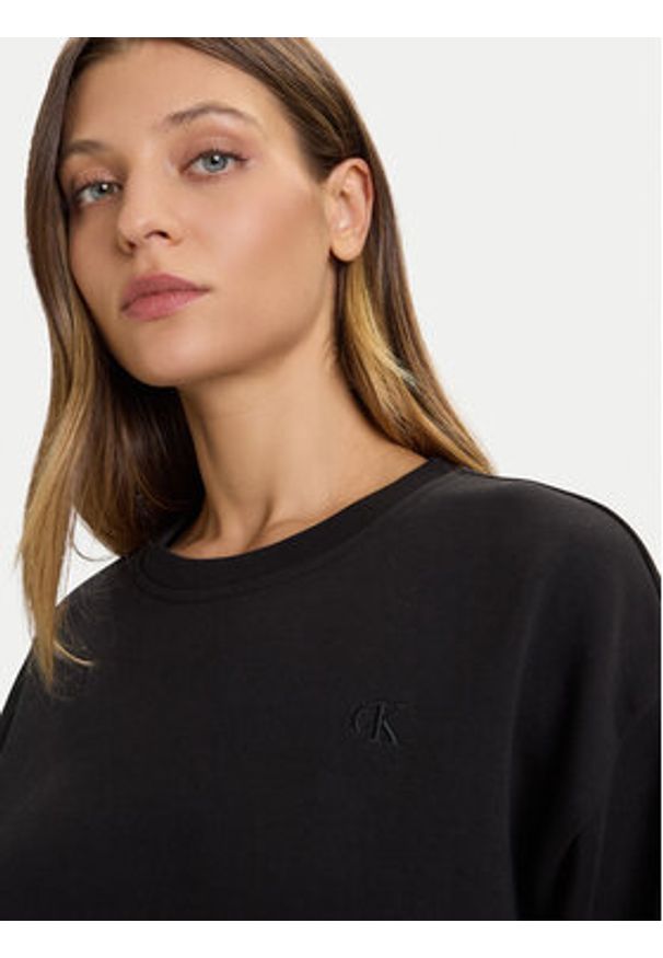 Calvin Klein Jeans Bluza Archive LV047B236G Czarny Relaxed Fit. Kolor: czarny. Materiał: bawełna