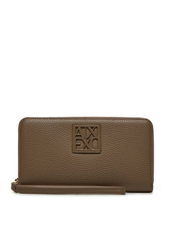 Armani Exchange Portfel damski XW000361 AF11902 U6252 Brązowy. Kolor: brązowy. Materiał: materiał