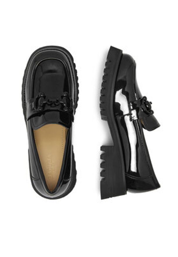 Badura Loafersy WFA2487-1Z Czarny. Kolor: czarny. Materiał: skóra, lakier